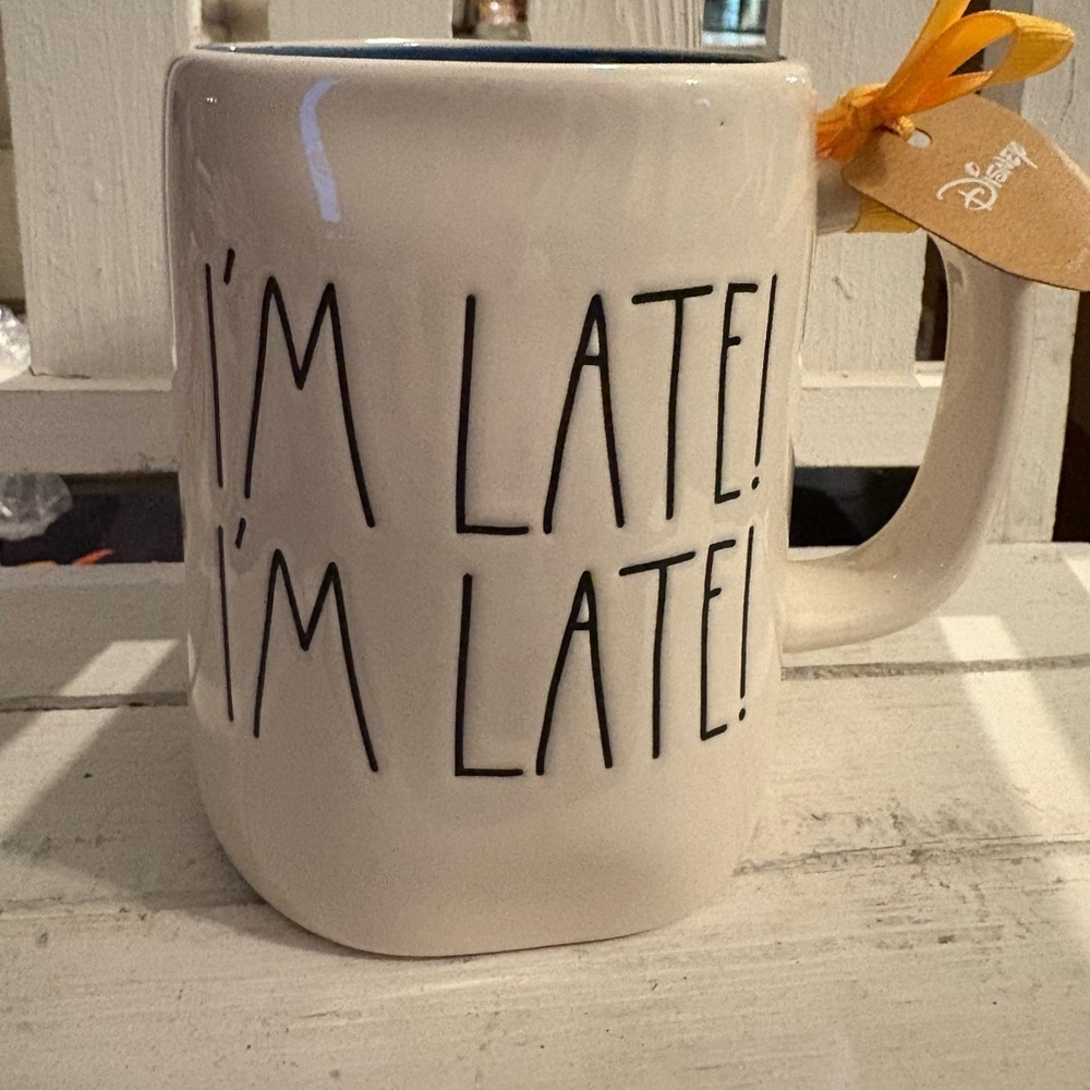 Rae Dunn/Disney “I’m Late, I’m Late Mug